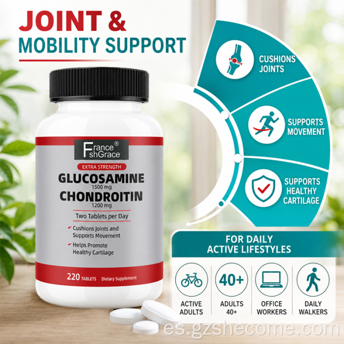 Shecome Glucosamina Condroitina Tabletas Apoyo Articular